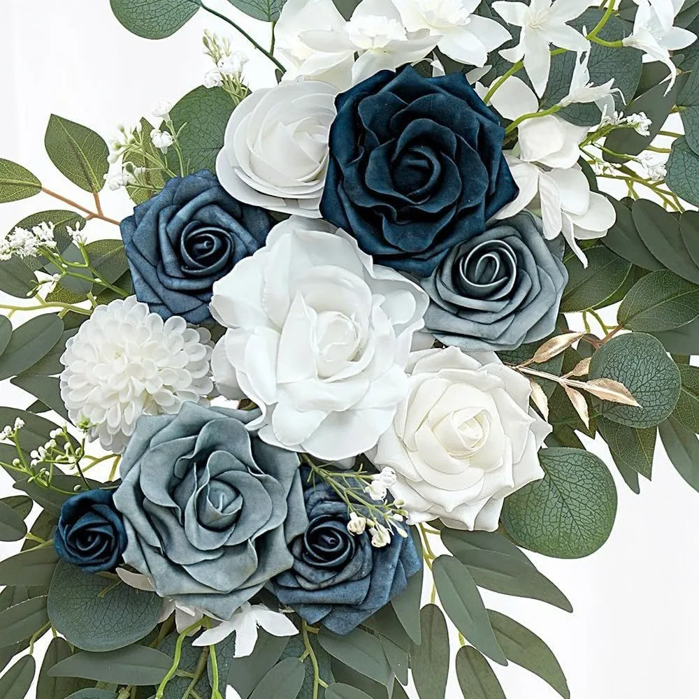 Senior Zeichen Blume dunkelblau