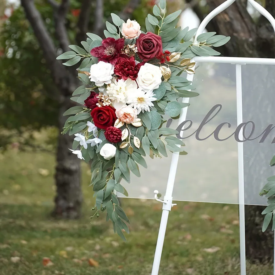 Seniorenschild Blume Rot & Weiß
