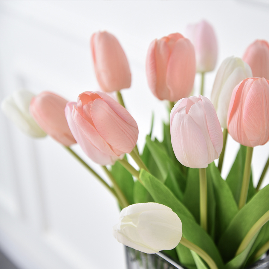 Künstliche Blumen echter Berührung Tulpe