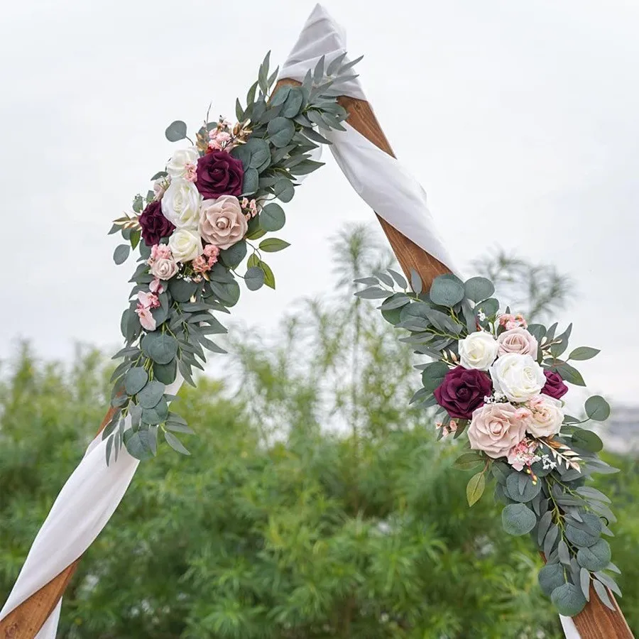Seniorenschild Blume White & Burgundy