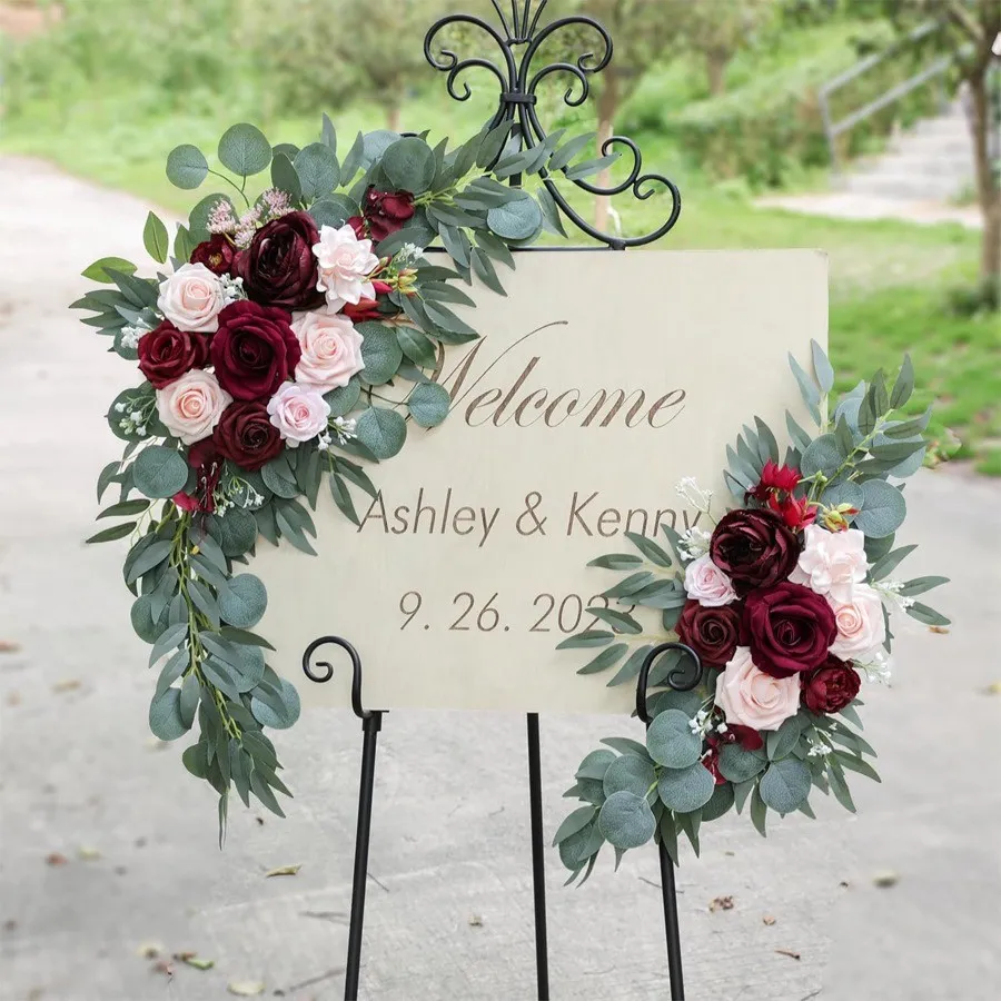 Seniorenschild Blume Burgund