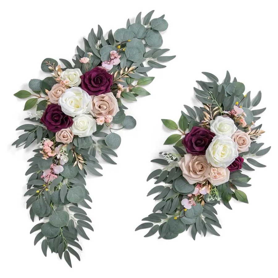 Seniorenschild Blume White & Burgundy
