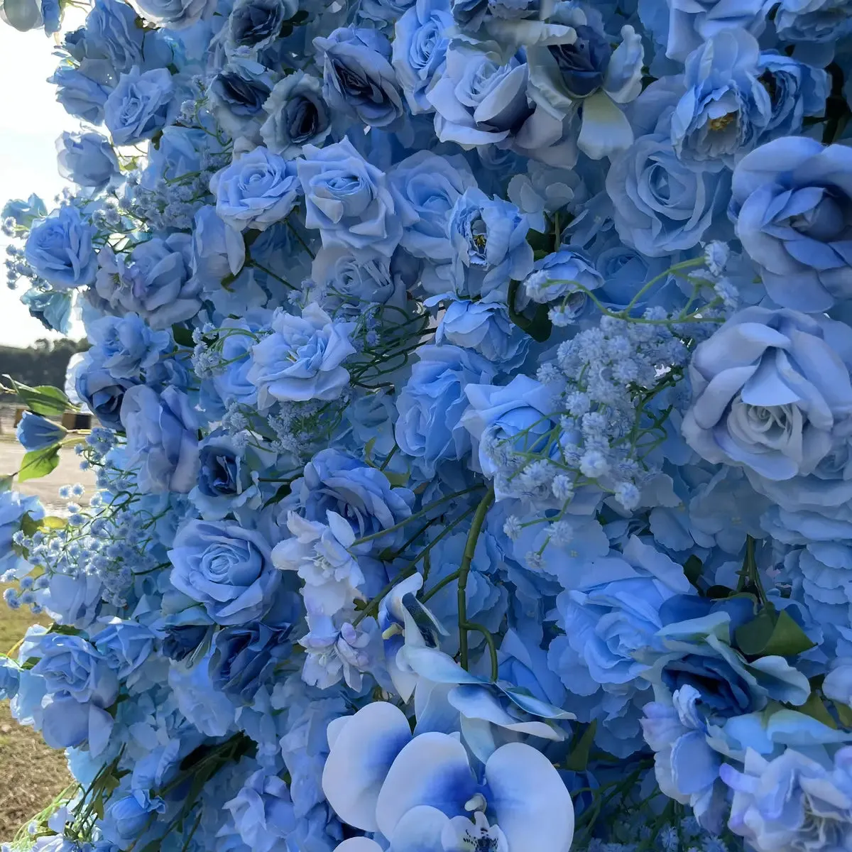 Ybliouke Blumenwand Stoff rauft Vorhang Blumener Kulisse Hochzeitsfeier Vorschlag Dekor Dekor