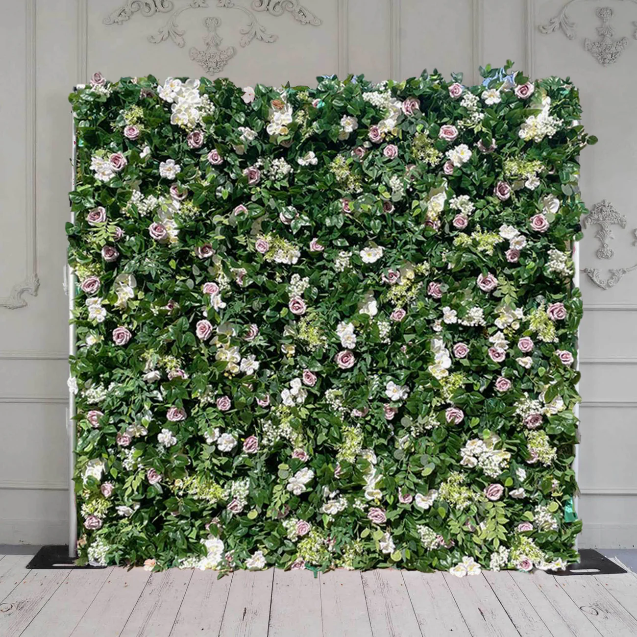 Blumenwandgrün künstlicher Stoff rauft Vorhang Blumenkulisse für Party