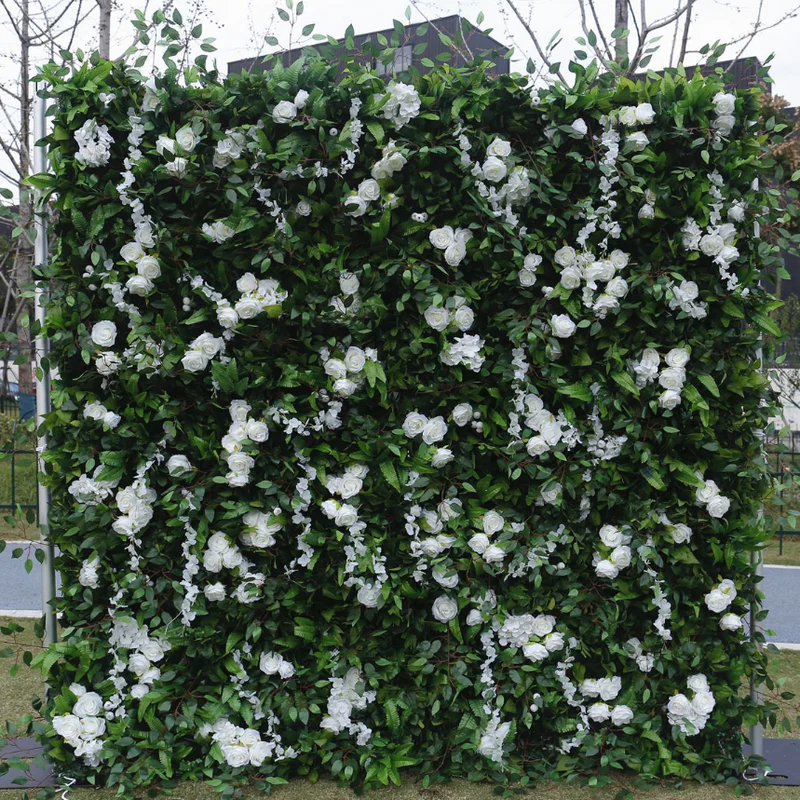 Blumenwandgrün künstlicher Stoff rauft Vorhang Blumenkulisse für Party
