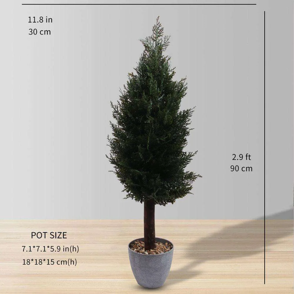 Faux Topfzedern -Topiary -Pflanze (Mehrfachgröße)