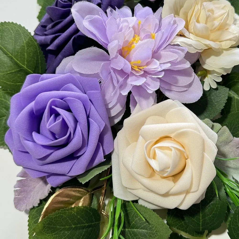 Zeichen Blume lila & grün