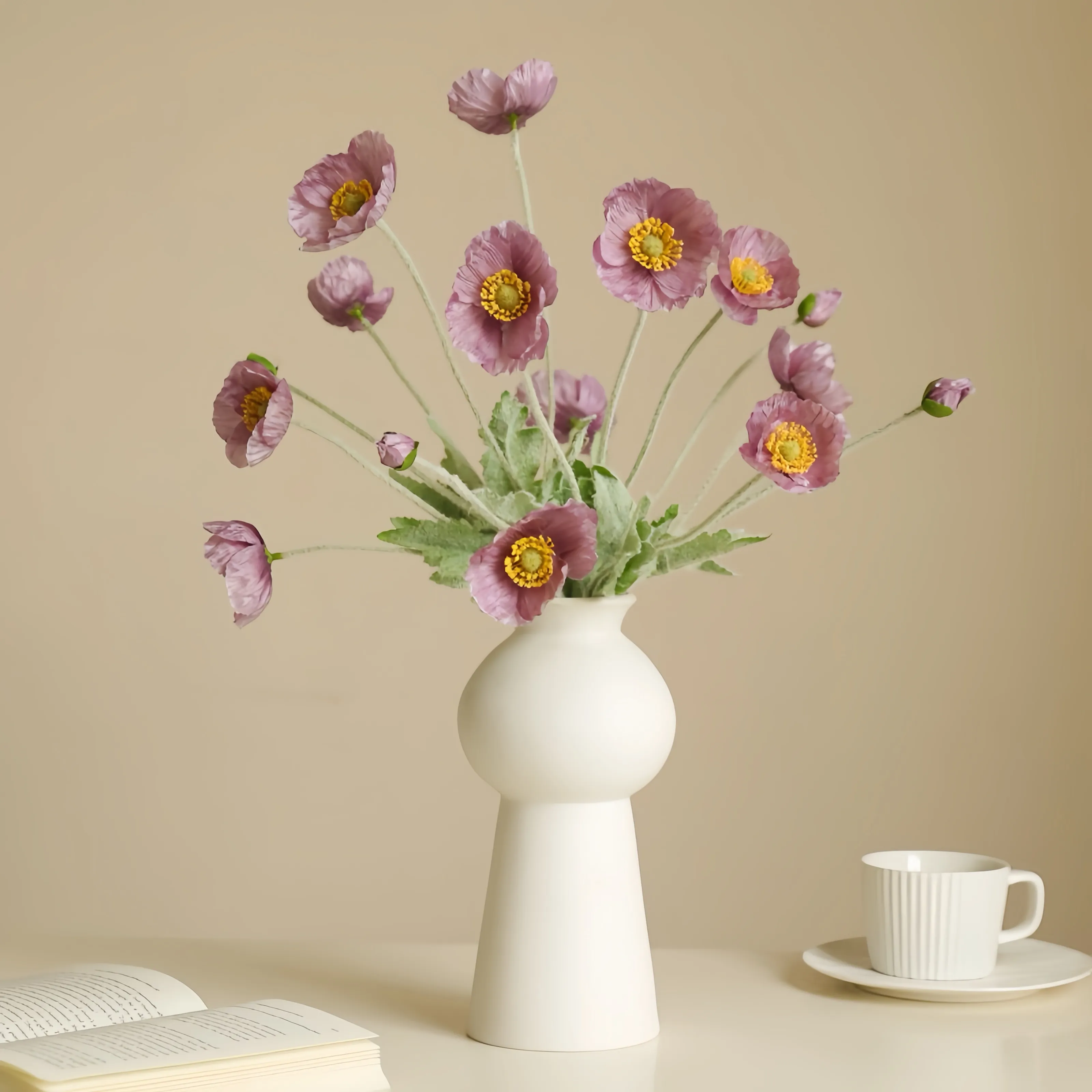 Faux gefockte mohnblüte Arrangement