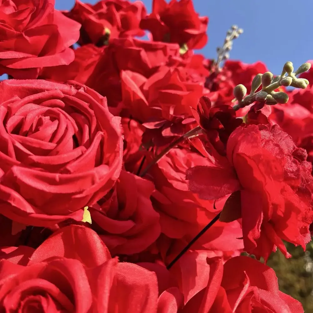 Ybliouke Blumenwand Stoff rauft Vorhang Blumener Kulisse Hochzeitsfeier Vorschlag Dekor Dekor