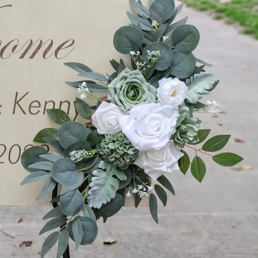 Senior Zeichen Blume Grün und Weiß