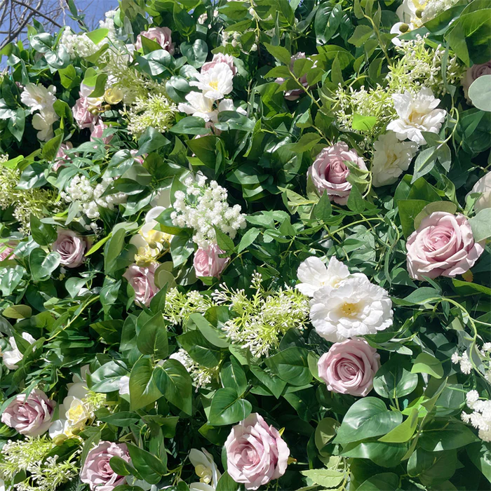 Blumenwandgrün künstlicher Stoff rauft Vorhang Blumenkulisse für Party