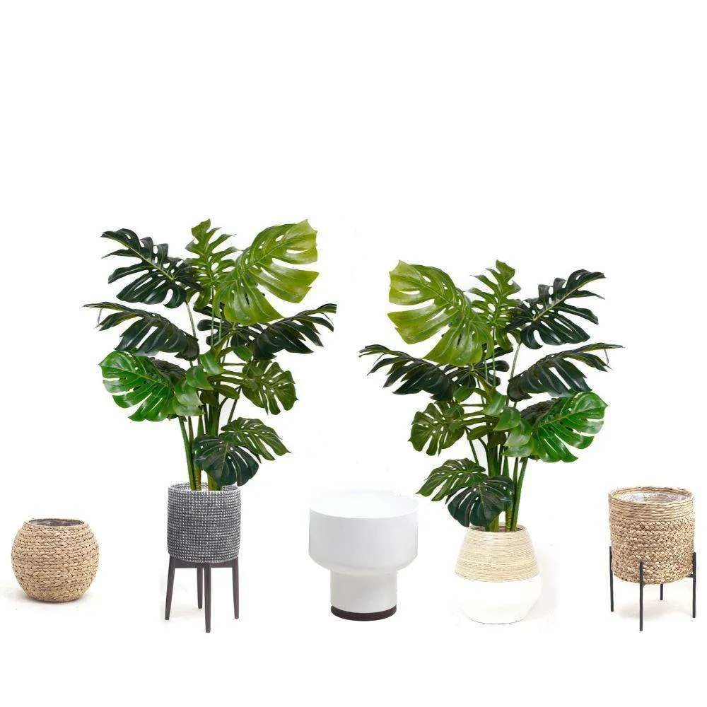 Bernsteinkünstliche Monstera Topfpflanze 45