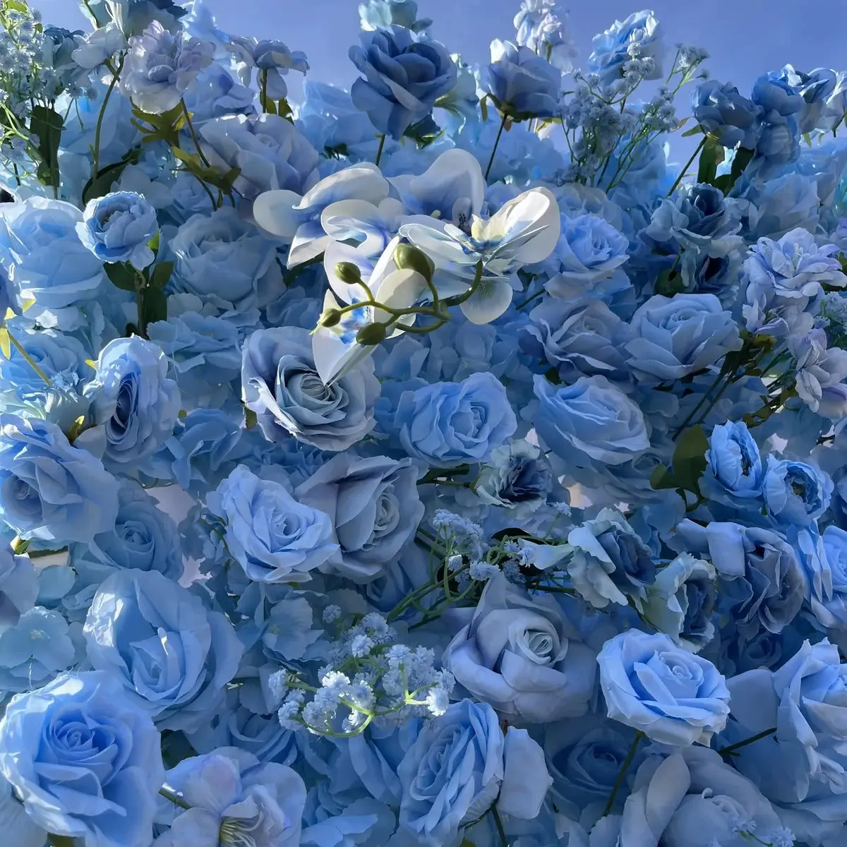 Ybliouke Blumenwand Stoff rauft Vorhang Blumener Kulisse Hochzeitsfeier Vorschlag Dekor Dekor