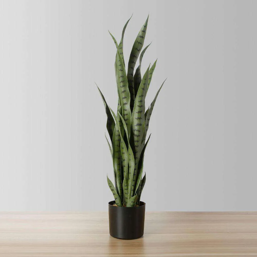 Künstliche Schlange Sansevieria grüne Topfpflanze