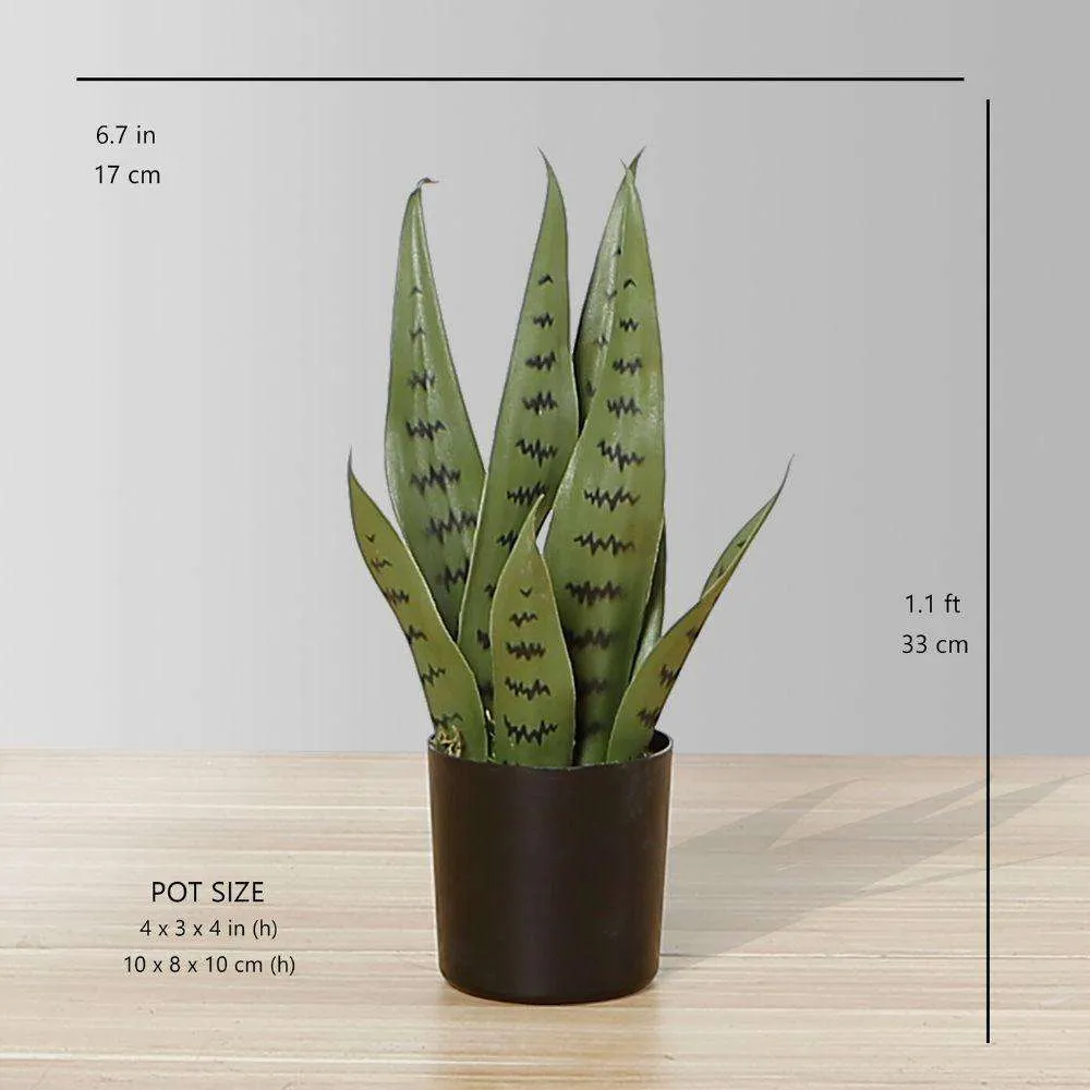 Künstliche Schlange Sansevieria grüne Topfpflanze