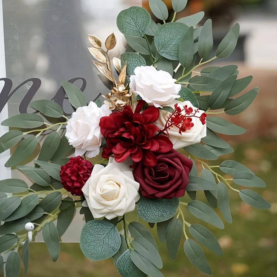 Seniorenschild Blume Rot & Weiß
