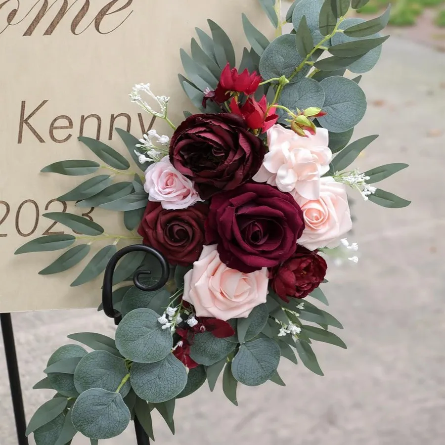 Seniorenschild Blume Burgund