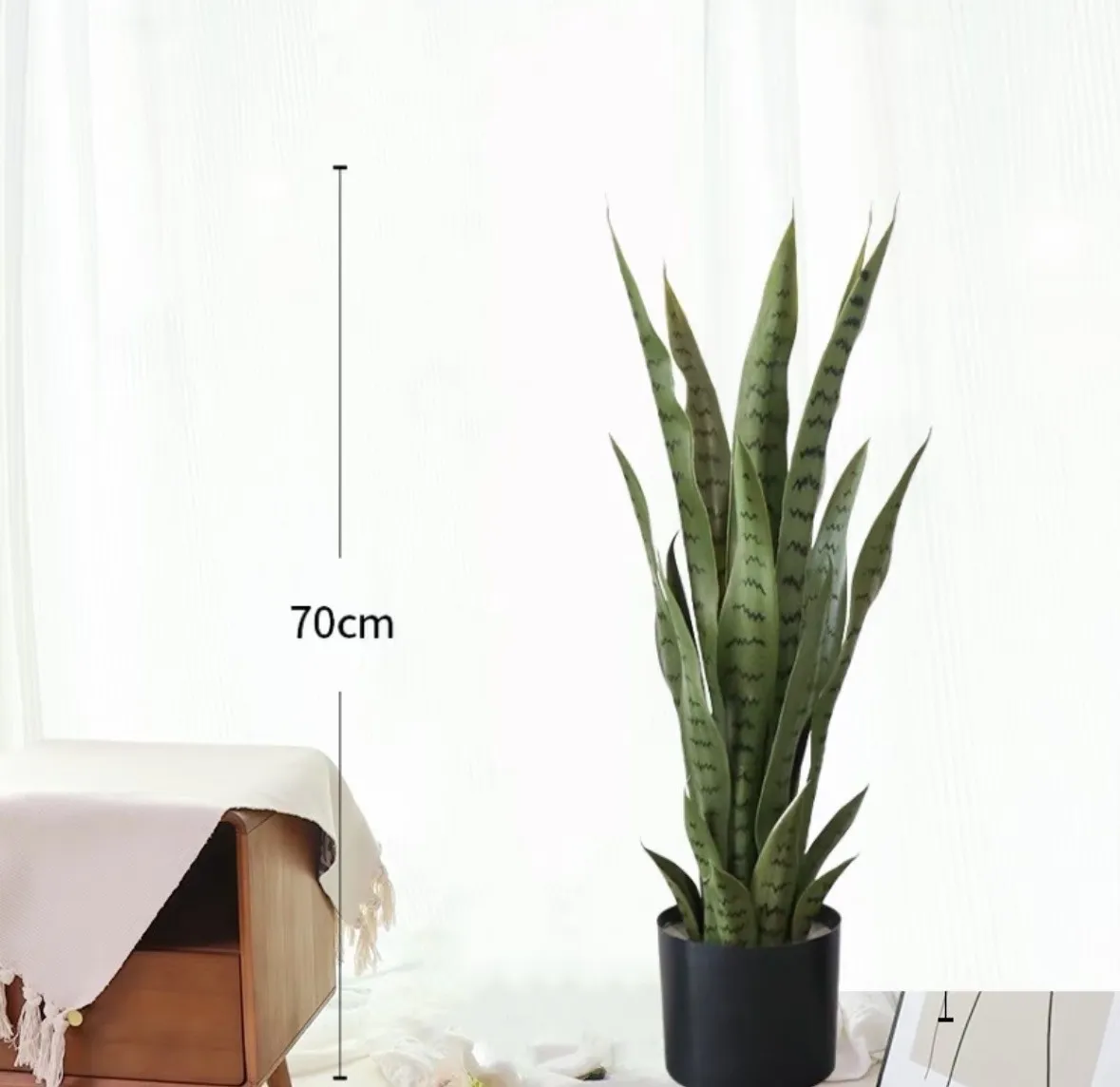 Künstliche Schlange Sansevieria grüne Topfpflanze