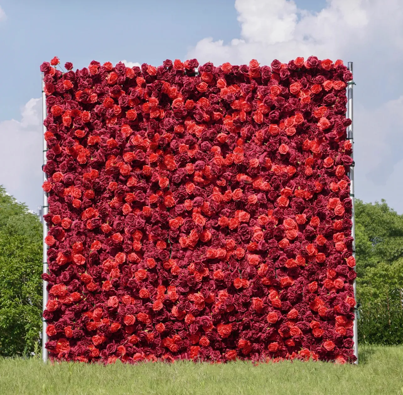 Ybliouke Blumenwand Stoff rauft Vorhang Blumener Kulisse Hochzeitsfeier Vorschlag Dekor Dekor