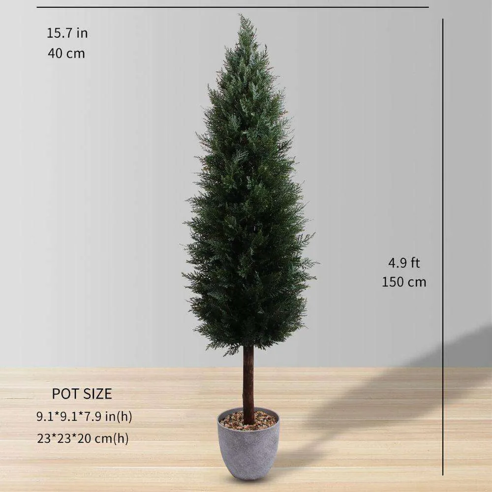 Faux Topfzedern -Topiary -Pflanze (Mehrfachgröße)