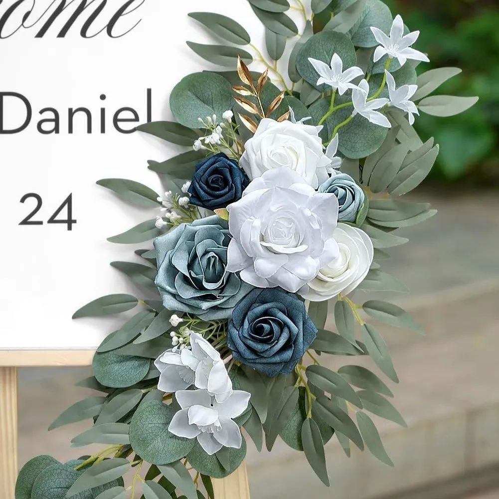 Senior Zeichen Blume dunkelblau