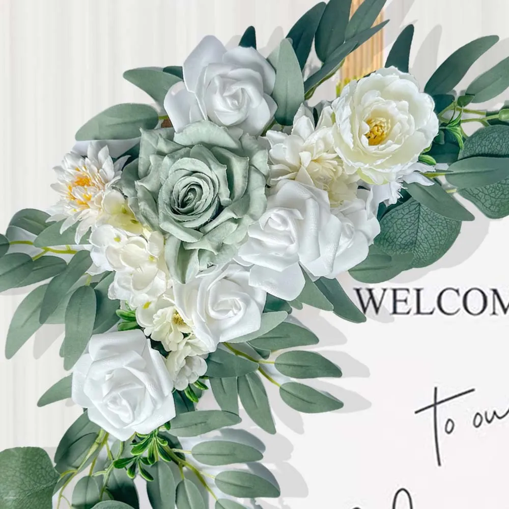 Zeichen Blume grün und weiß